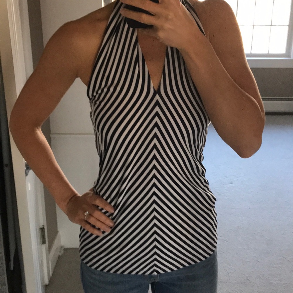 NWT Ralph Lauren Halter, Navy & White Size S